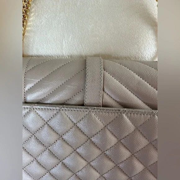 Saint Laurent Envelope Medium women bag in mix Maltese - Picture 12 of 14